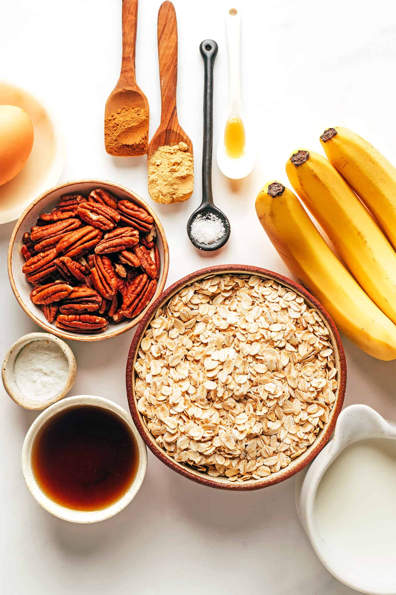 Banana Baked Oatmeal Cups Ingredients