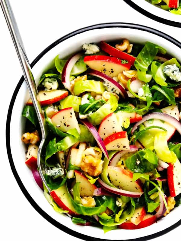 Brussels Sprouts Salad with Apples and Walnuts