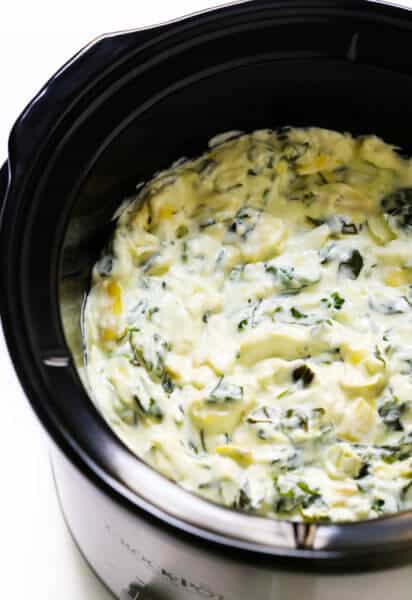 Slow Cooker Spinach Artichoke Dip Recipe