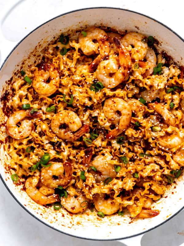 Garlic Chili Oil Noodles with Shrimp