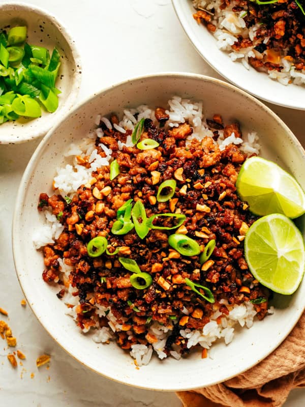 Ginger Lime Pork with Coconut Rice