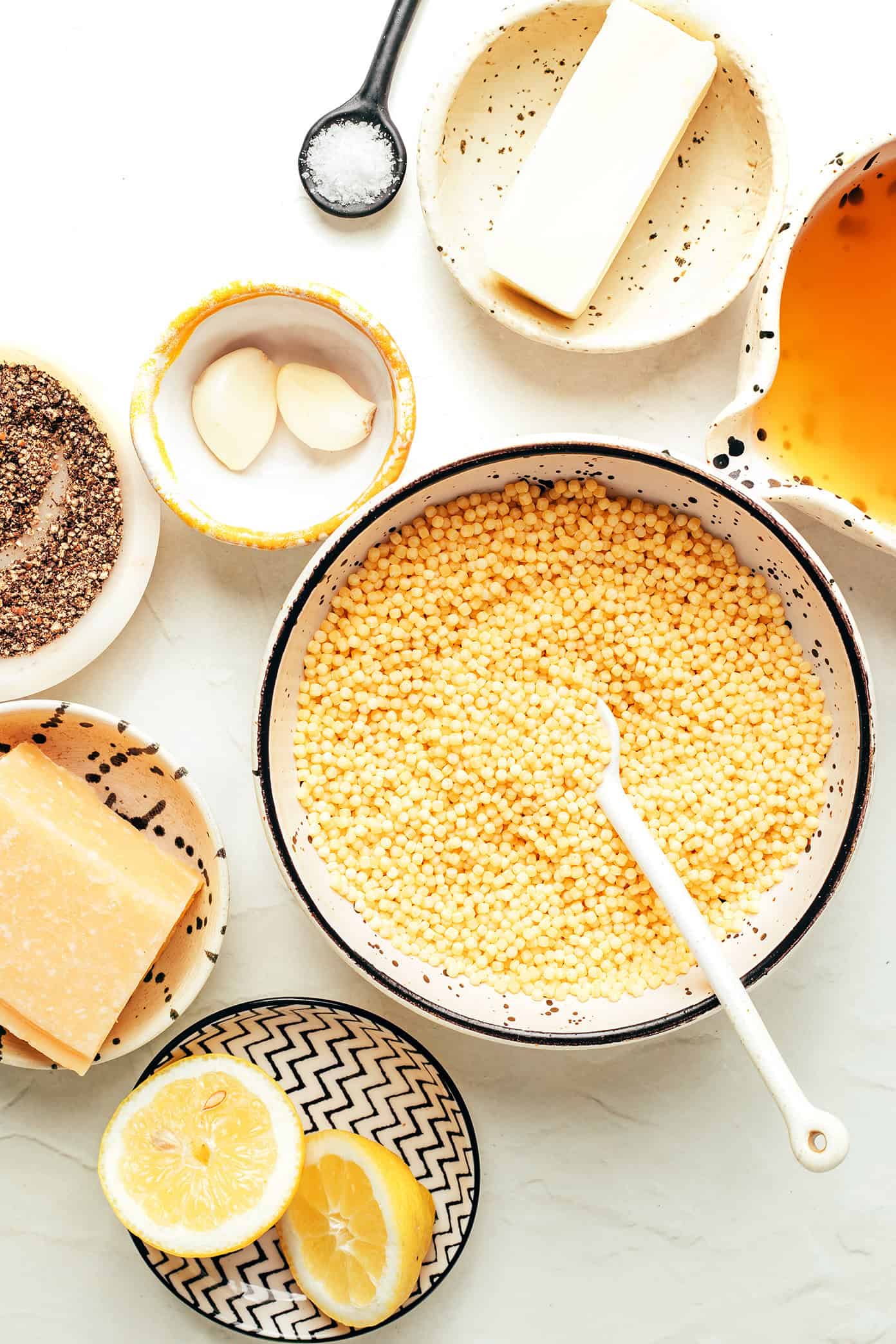 Lemon Parmesan Pearl Couscous Ingredients