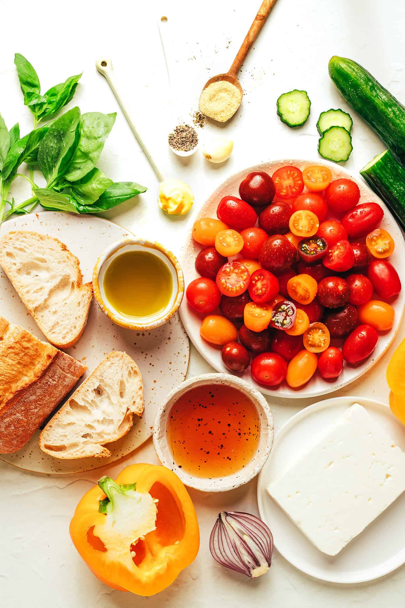 Panzanella ingredients