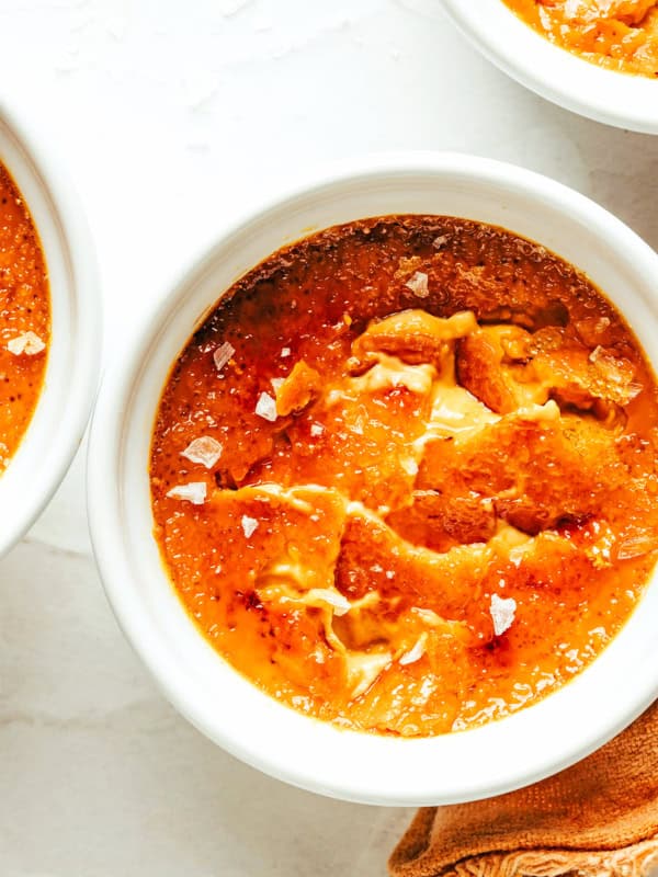 Salted Caramel Crème Brûlée in Ramekins
