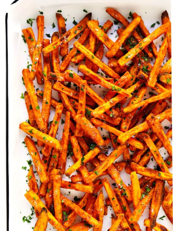 The BEST Crispy Baked Sweet Potato Fries Recipe