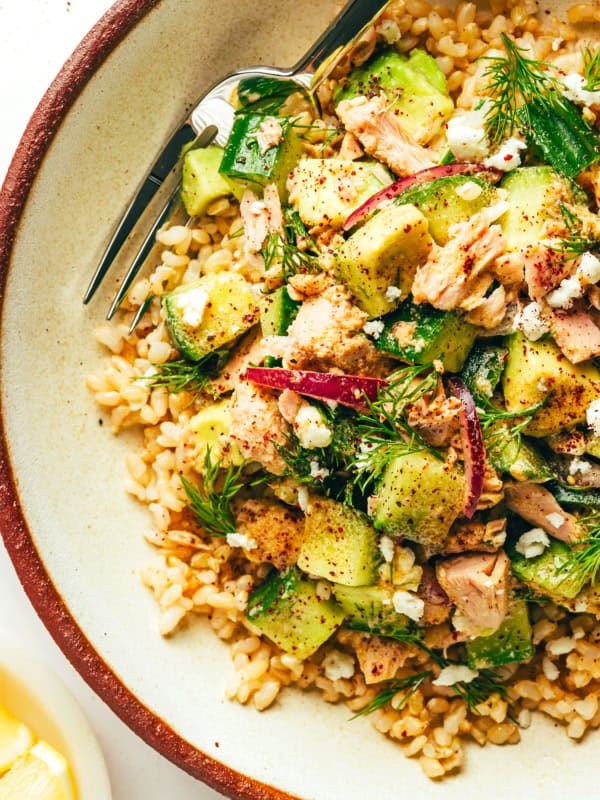 Tuna Avocado Brown Rice Bowls