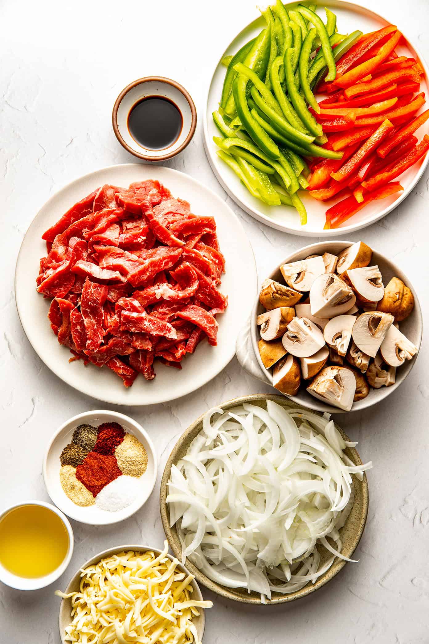 Zesty Philly Cheesesteak Skillet Ingredients